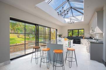The stunning kitchen is a feature of Seaside House.