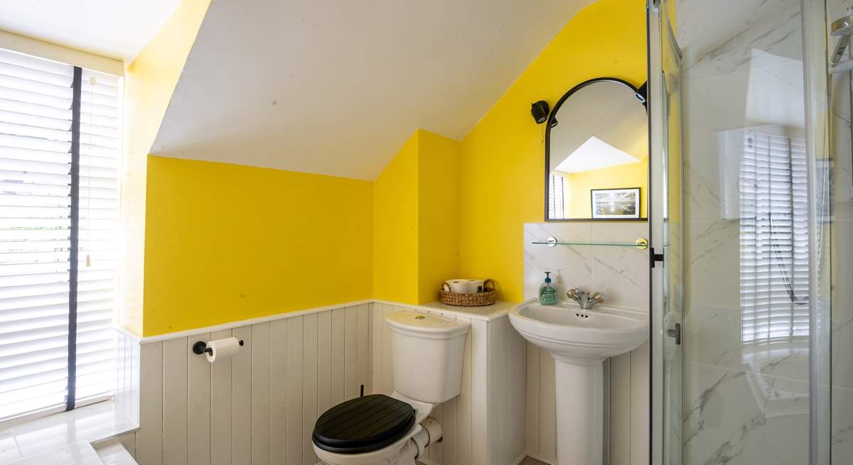 Stylish shower room on the first floor. 