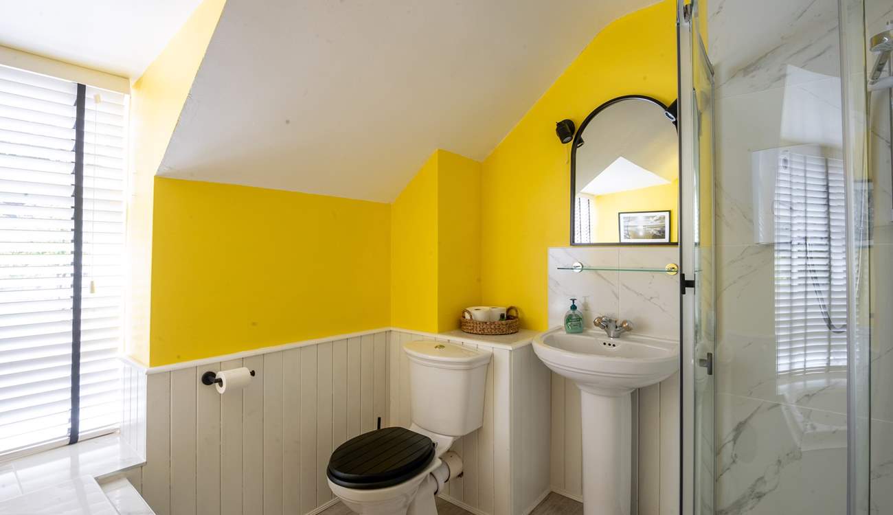 Stylish shower room on the first floor. 