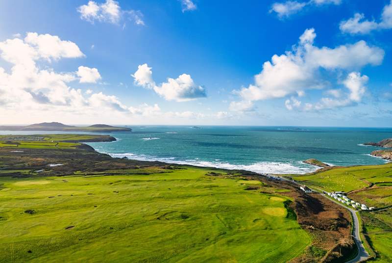 Take in the glorious surroundings from spectacular Whitesands Beach near St. Davids. 