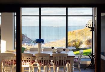 Dine with a glorious far-reaching sea view. The perfect spot to enjoy magnificent sunsets. 