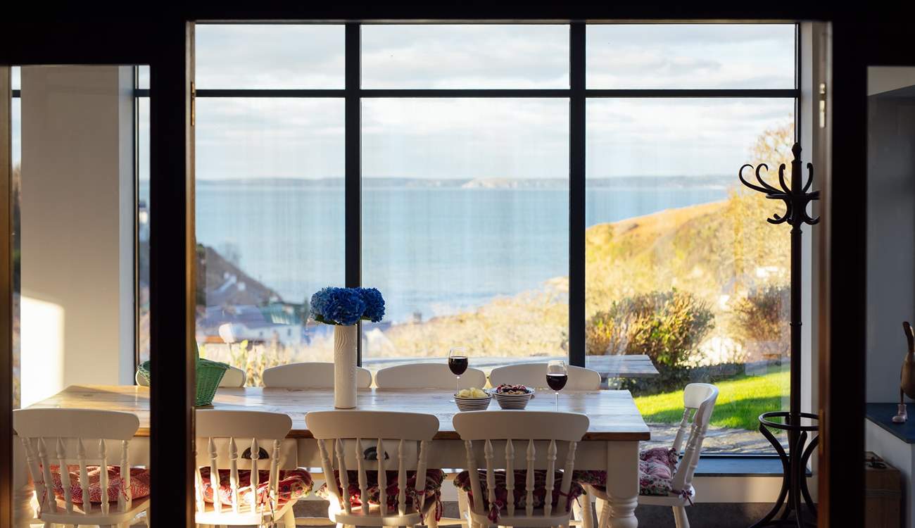 Dine with a glorious far-reaching sea view. The perfect spot to enjoy magnificent sunsets. 