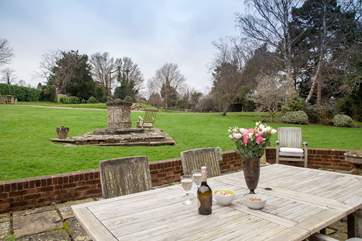 Enjoy some nibbles and a glass of wine whilst sitting in the beautiful garden.