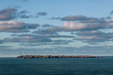 View of Skomer Island from The Lighthouse! Why not take a trip to see the puffins?