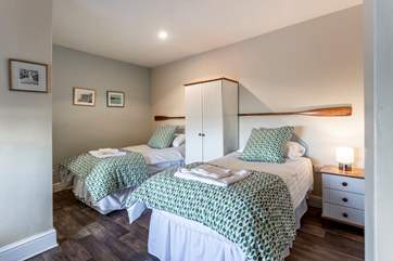 Twin room on the ground floor with en suite shower-room.