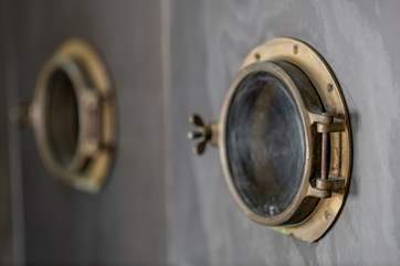 Shower portholes.