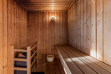 Relax in the sauna after a day on the coast path..