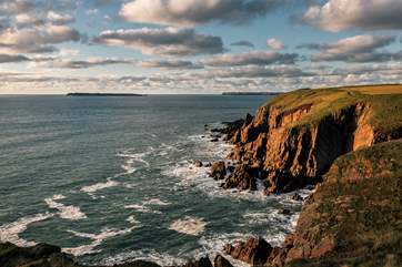 Rugged Pembrokeshire coast path.