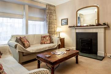 Sitting-room with coal-effect gas fire.
