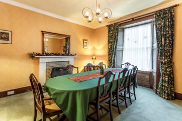 The large dining-room, perfect for family get togethers.
