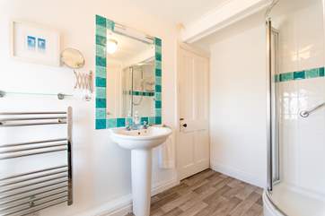 Fresh clean lines in the second floor shower-room.