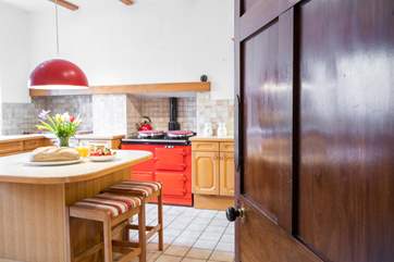 The fully equipped kitchen at Menai House.