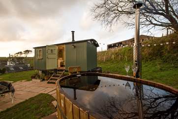 What better way to enjoy a sun-downer than in the hot tub.