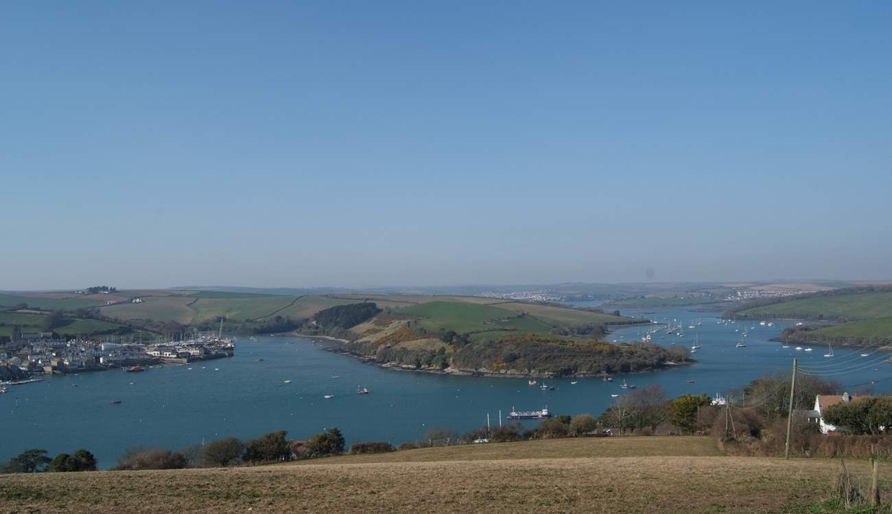 The nearby Kingsbridge Estuary with stunning Salcombe to the left. 