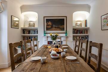 Elegant dining-room to enjoy a family meal after a day exploring beautiful Pembrokeshire.