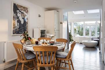 The view from the kitchen towards the conservatory.