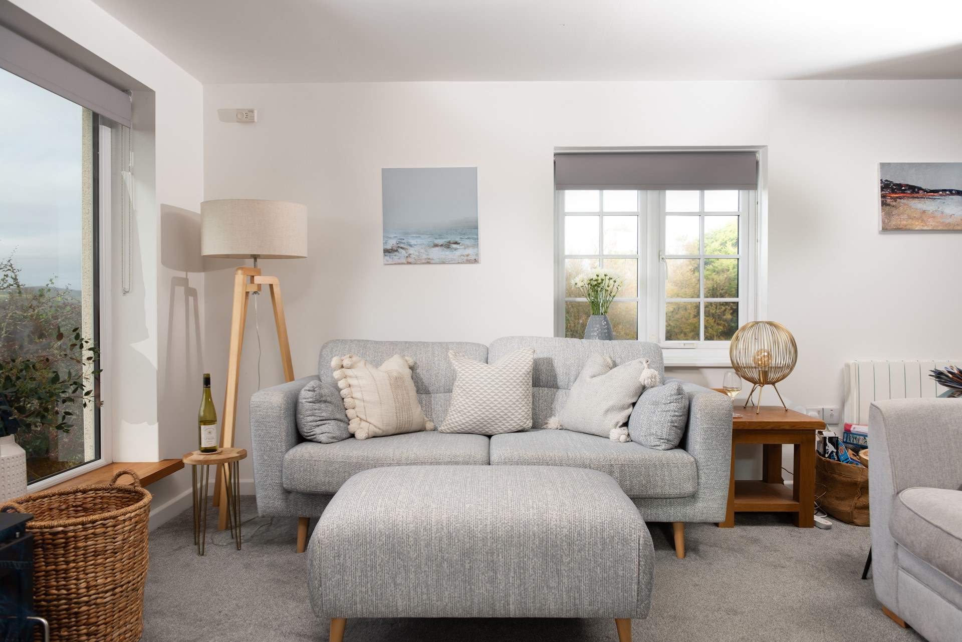 The kitchen living area on the first floor is open plan.