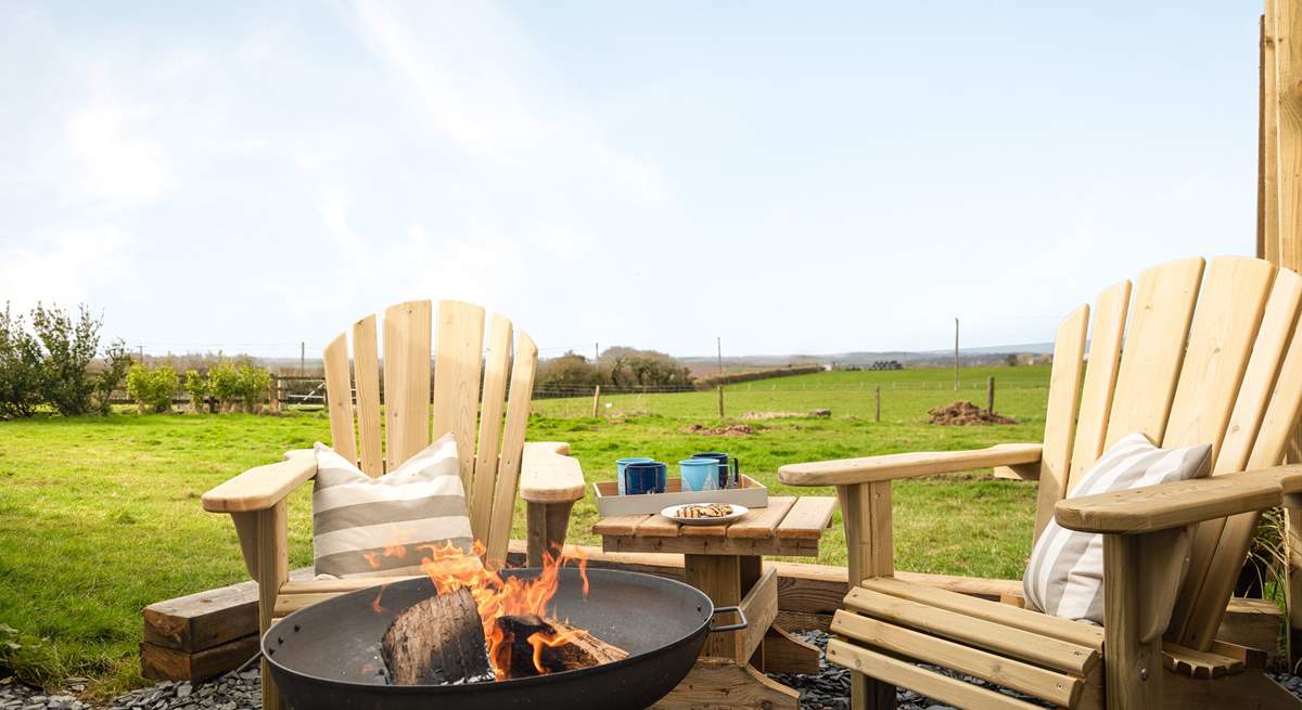 This is the garden at Stargazy, which overlooks neighbouring fields.