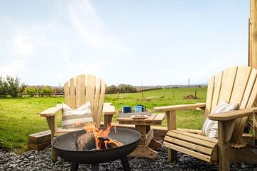 This is the garden at Stargazy, which overlooks neighbouring fields.