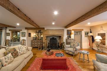 The sitting-room is a beautiful space in which to relax.