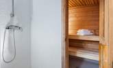 The sauna has an outside shower too - perfect for showering the sand off, after a day at the beach. - Thumbnail Image