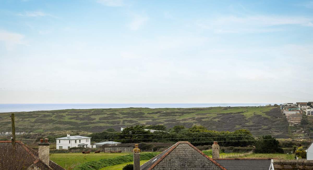 From the second floor, you can gaze out to sea.