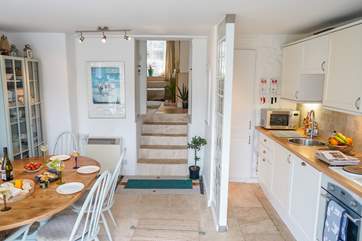 The kitchen/diner is a great place to start the day and enjoy the views of the estuary.