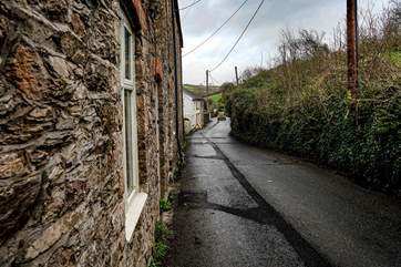 The main road that you walk along to gain access and walk on to when exiting the cottage.