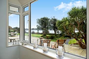 The outlook from the dining-table is gorgeous.