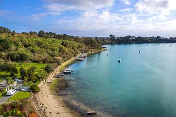 Blue waters of the creek await your discovery - looking towards Restronguet Point.