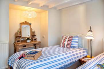 The twin bedroom is on the ground floor, there are thoughtful touches throughout (Bedroom 2).
