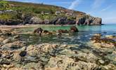 Trevaunance Cove and its beautiful crystal clear sea, perfect for a morning dip.  - Thumbnail Image