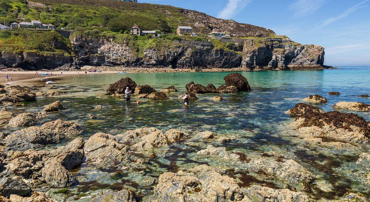 Trevaunance Cove and its beautiful crystal clear sea, perfect for a morning dip. 