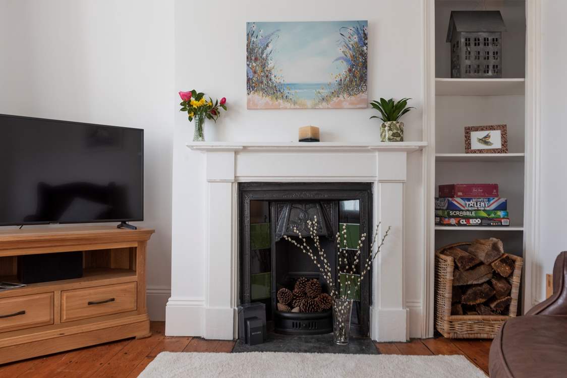 What a beautiful ornamental fireplace.