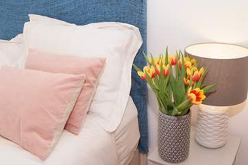 This bedroom, as with all the others - and throughout the house - has lovely little touches of luxury.