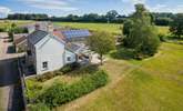 Wreath Farmhouse in its wonderful setting with extensive south-facing gardens and a garden-room. - Thumbnail Image