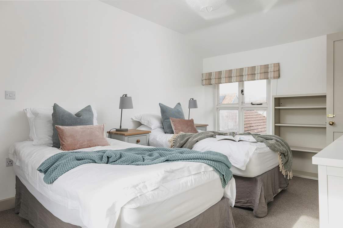 Shown made up as twin beds - perfect for children.