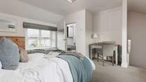 The private staircase can been seen here - this room is also accessible via the adjoining  bedroom which can be set as a twin or a king-size room. Ideal maybe as a family suite.