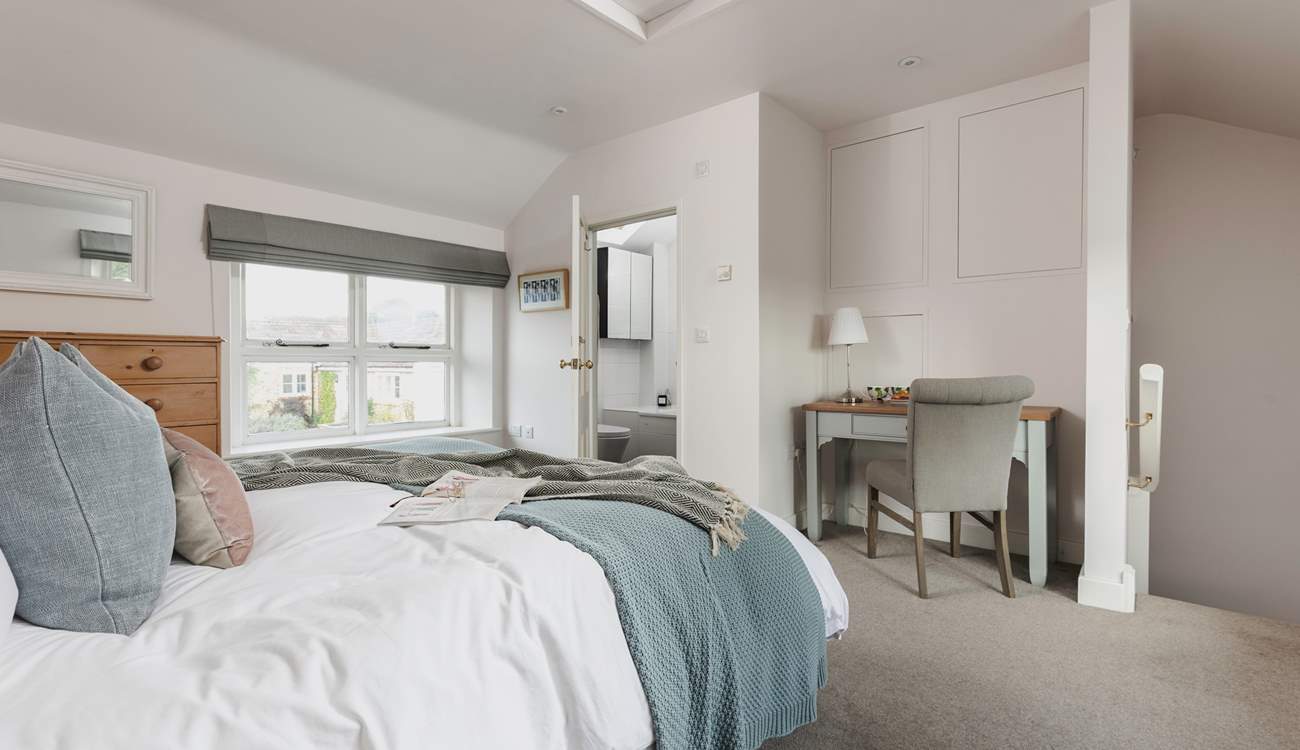 The private staircase can been seen here - this room is also accessible via the adjoining  bedroom which can be set as a twin or a king-size room. Ideal maybe as a family suite.