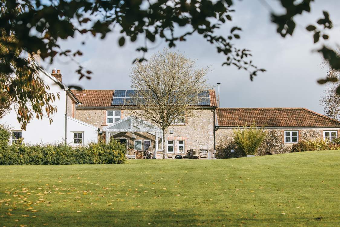 The owners live in the single-storey property attached to the Farmhouse - it can be seen to the right of this photo. There is a locked internal door between the two properties.