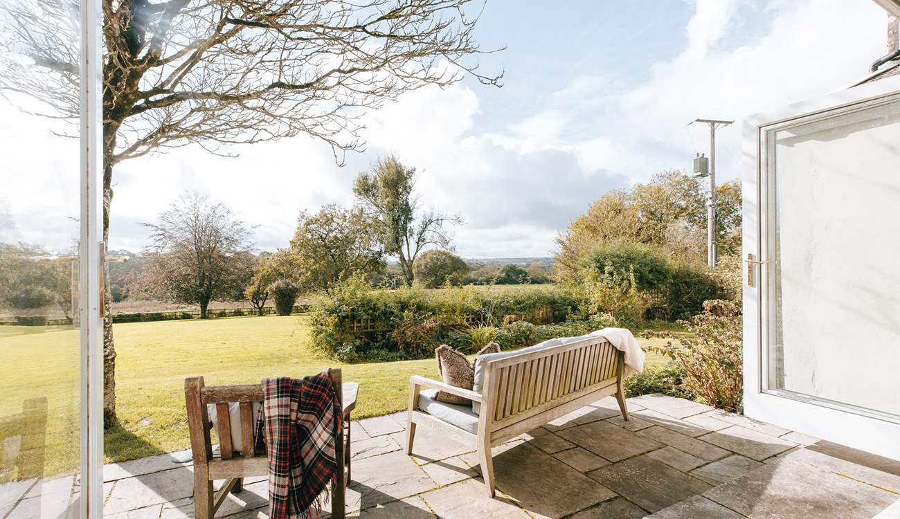 Step out from the dining-area onto the terrace that has some glorious views!