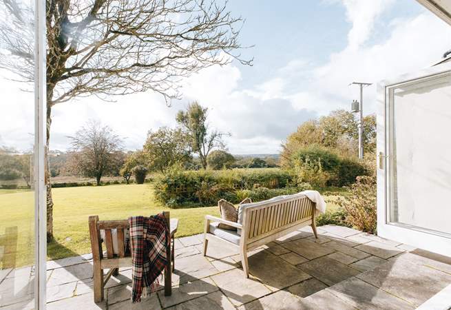 Step out from the dining-area onto the terrace that has some glorious views!