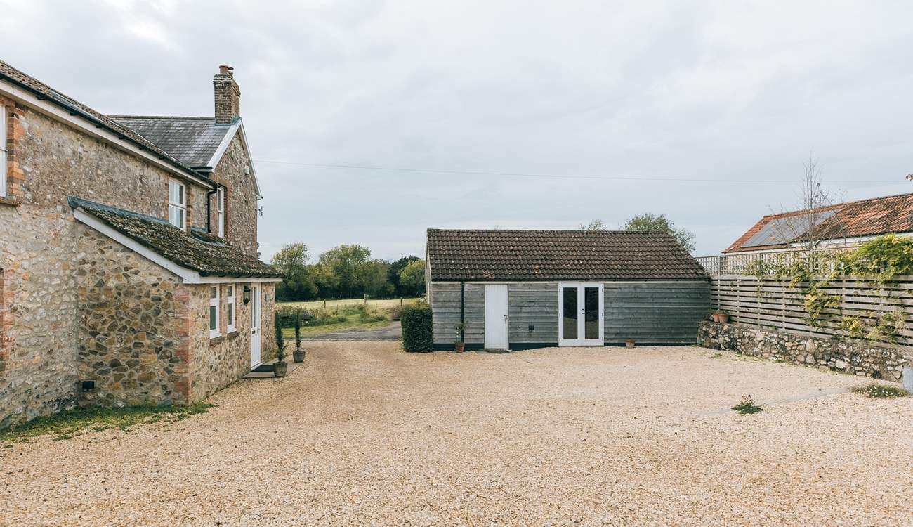 Here you can see the games-room opposite the boot room door. This is shared with the neighbouring cottages - The Cowshed and The Apple Press.