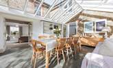 The garden-room is an ideal dining space with plenty of light during the day, the stars at night and wonderful country views. - Thumbnail Image