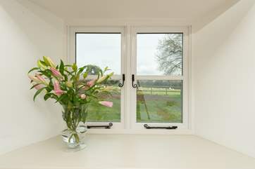 Deep windowsills are a lovely feature in this barn conversion.