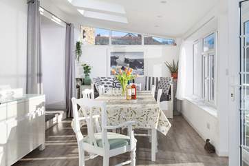 This gorgeous conservatory is a fabulous place to enjoy time with family.