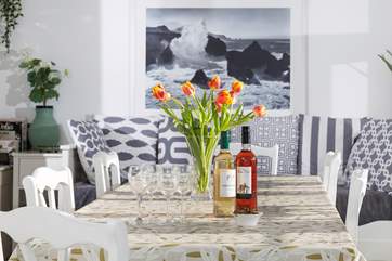 The perfect spot for a glass of wine after a busy day out exploring Cornwall.
