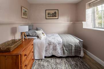 Bedroom 1 is on the ground floor. What a charming room.