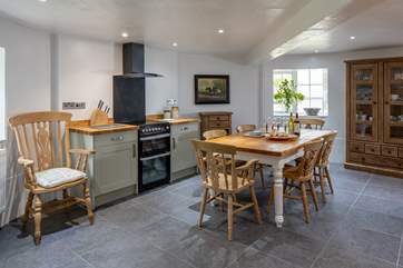 The kitchen is super spacious and fully equipped. Perfect for whipping up a family feast.