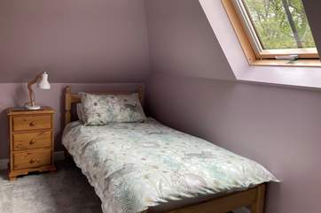 Bedroom 3 on the first floor, with a comfortable single bed.